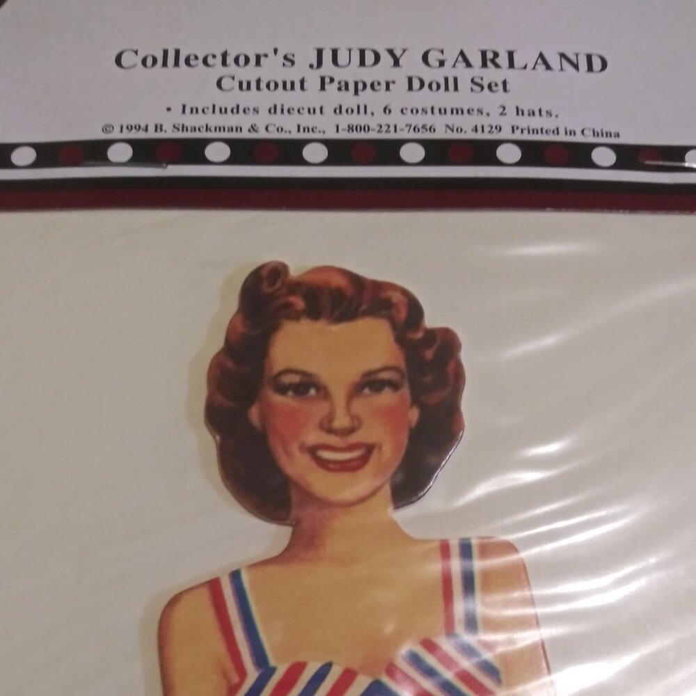 COLLECTOR'S JUDY GARLAND Cutout Paper Doll Set